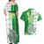 Ireland 17th March Saint Patrick's Day Couples Matching Off Shoulder Maxi Dress and Hawaiian Shirt Irish Leprechaun with Shamrock