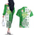 Ireland 17th March Saint Patrick's Day Couples Matching Off The Shoulder Long Sleeve Dress and Hawaiian Shirt Irish Leprechaun with Shamrock