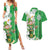 Ireland 17th March Saint Patrick's Day Couples Matching Summer Maxi Dress and Hawaiian Shirt Irish Leprechaun with Shamrock