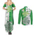 Ireland 17th March Saint Patrick's Day Couples Matching Summer Maxi Dress and Long Sleeve Button Shirt Irish Leprechaun with Shamrock