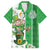 Ireland 17th March Saint Patrick's Day Family Matching Long Sleeve Bodycon Dress and Hawaiian Shirt Irish Leprechaun with Shamrock