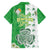 Ireland 17th March Saint Patrick's Day Family Matching Long Sleeve Bodycon Dress and Hawaiian Shirt Irish Leprechaun with Shamrock