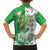 Ireland 17th March Saint Patrick's Day Family Matching Off The Shoulder Long Sleeve Dress and Hawaiian Shirt Irish Leprechaun with Shamrock