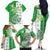 Ireland 17th March Saint Patrick's Day Family Matching Off The Shoulder Long Sleeve Dress and Hawaiian Shirt Irish Leprechaun with Shamrock