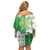 Ireland 17th March Saint Patrick's Day Family Matching Off Shoulder Short Dress and Hawaiian Shirt Irish Leprechaun with Shamrock