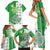 Ireland 17th March Saint Patrick's Day Family Matching Short Sleeve Bodycon Dress and Hawaiian Shirt Irish Leprechaun with Shamrock