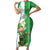 Ireland 17th March Saint Patrick's Day Family Matching Short Sleeve Bodycon Dress and Hawaiian Shirt Irish Leprechaun with Shamrock