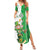 Ireland 17th March Saint Patrick's Day Family Matching Summer Maxi Dress and Hawaiian Shirt Irish Leprechaun with Shamrock