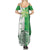 Ireland 17th March Saint Patrick's Day Family Matching Summer Maxi Dress and Hawaiian Shirt Irish Leprechaun with Shamrock