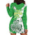 Ireland 17th March Saint Patrick's Day Hoodie Dress Irish Leprechaun with Shamrock