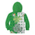 Ireland 17th March Saint Patrick's Day Kid Hoodie Irish Leprechaun with Shamrock