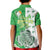 Ireland 17th March Saint Patrick's Day Kid Polo Shirt Irish Leprechaun with Shamrock