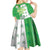 Ireland 17th March Saint Patrick's Day Kid Short Sleeve Dress Irish Leprechaun with Shamrock