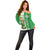 Ireland 17th March Saint Patrick's Day Off Shoulder Sweater Irish Leprechaun with Shamrock