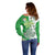 Ireland 17th March Saint Patrick's Day Off Shoulder Sweater Irish Leprechaun with Shamrock