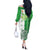 Ireland 17th March Saint Patrick's Day Off The Shoulder Long Sleeve Dress Irish Leprechaun with Shamrock