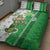 Ireland 17th March Saint Patrick's Day Quilt Bed Set Irish Leprechaun with Shamrock