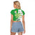 Ireland 17th March Saint Patrick's Day Raglan Cropped T Shirt Irish Leprechaun with Shamrock