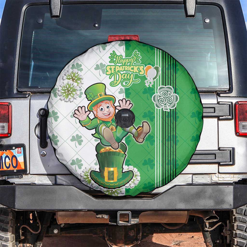 Ireland 17th March Saint Patrick's Day Spare Tire Cover Irish Leprechaun with Shamrock