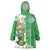 Ireland 17th March Saint Patrick's Day Wearable Blanket Hoodie Irish Leprechaun with Shamrock