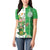 Ireland 17th March Saint Patrick's Day Women Polo Shirt Irish Leprechaun with Shamrock