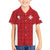Custom Malta Football Jersey Go Champions Family Matching Off Shoulder Short Dress and Hawaiian Shirt Red Style
