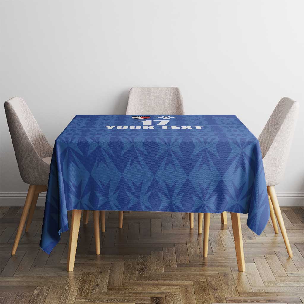 Custom Malta Football Jersey Go Champions Tablecloth Blue Style