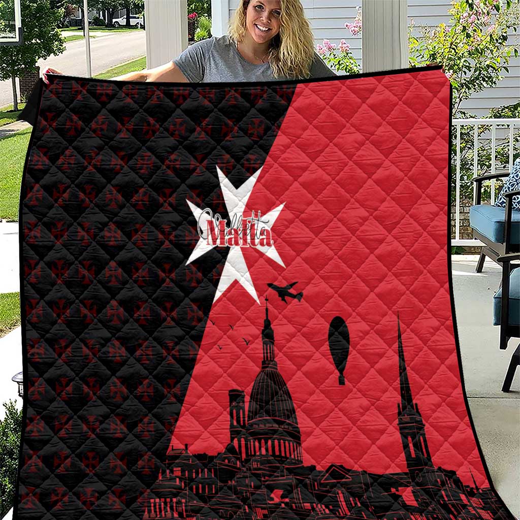 Malta Cross With Valletta Capital Quilt Scenery in Velletta Capital
