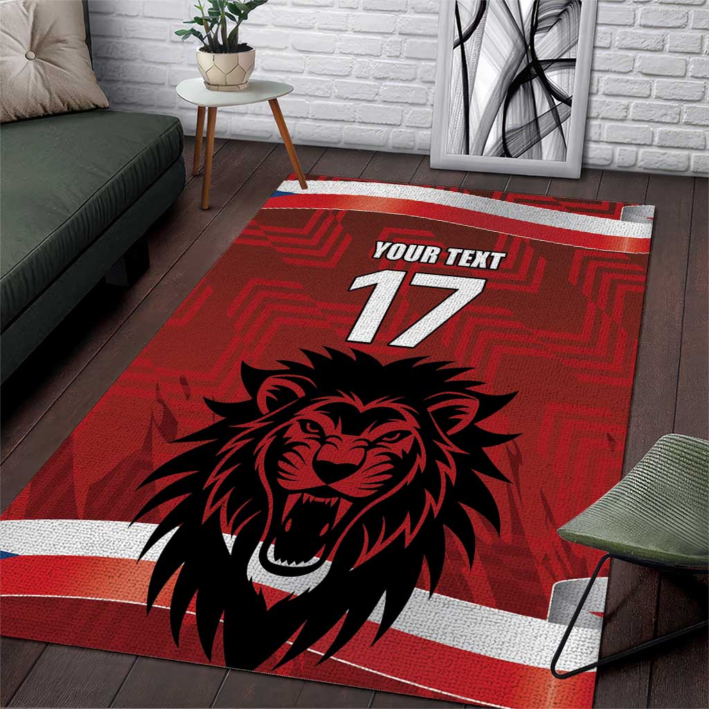 Czech Republic Football Custom Area Rug Sporty Style