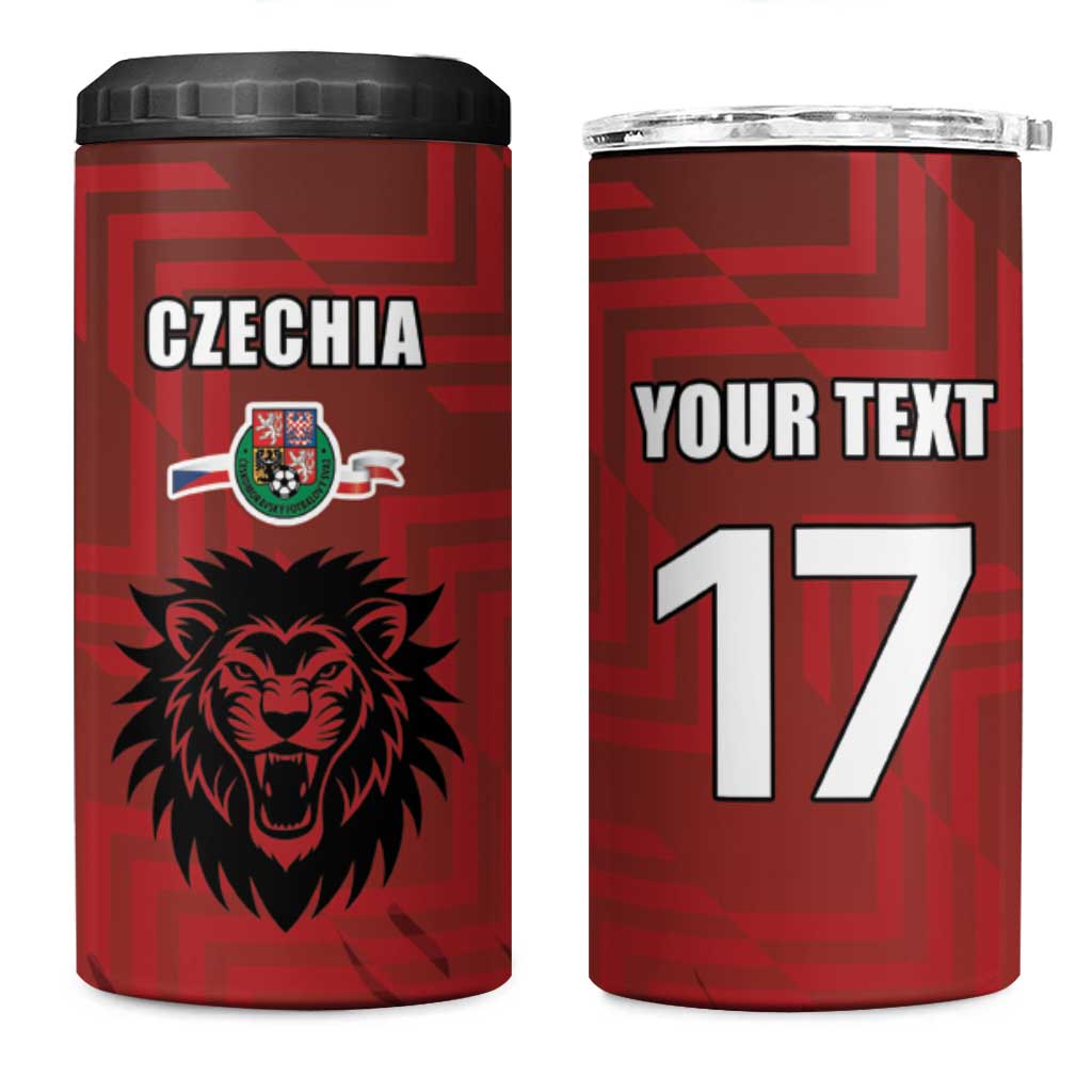 Czech Republic Football Custom 4 in 1 Can Cooler Tumbler