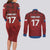 Czech Republic Football Custom Couples Matching Long Sleeve Bodycon Dress and Long Sleeve Button Shirt Sporty Style