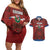 Czech Republic Football Custom Couples Matching Off Shoulder Short Dress and Hawaiian Shirt Sporty Style