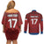 Czech Republic Football Custom Couples Matching Off Shoulder Short Dress and Long Sleeve Button Shirt Sporty Style