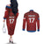 Czech Republic Football Custom Couples Matching Off The Shoulder Long Sleeve Dress and Long Sleeve Button Shirt Sporty Style