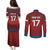 Czech Republic Football Custom Couples Matching Puletasi and Long Sleeve Button Shirt Sporty Style