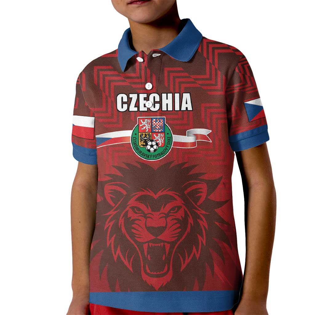 Czech Republic Football Custom Kid Polo Shirt Sporty Style