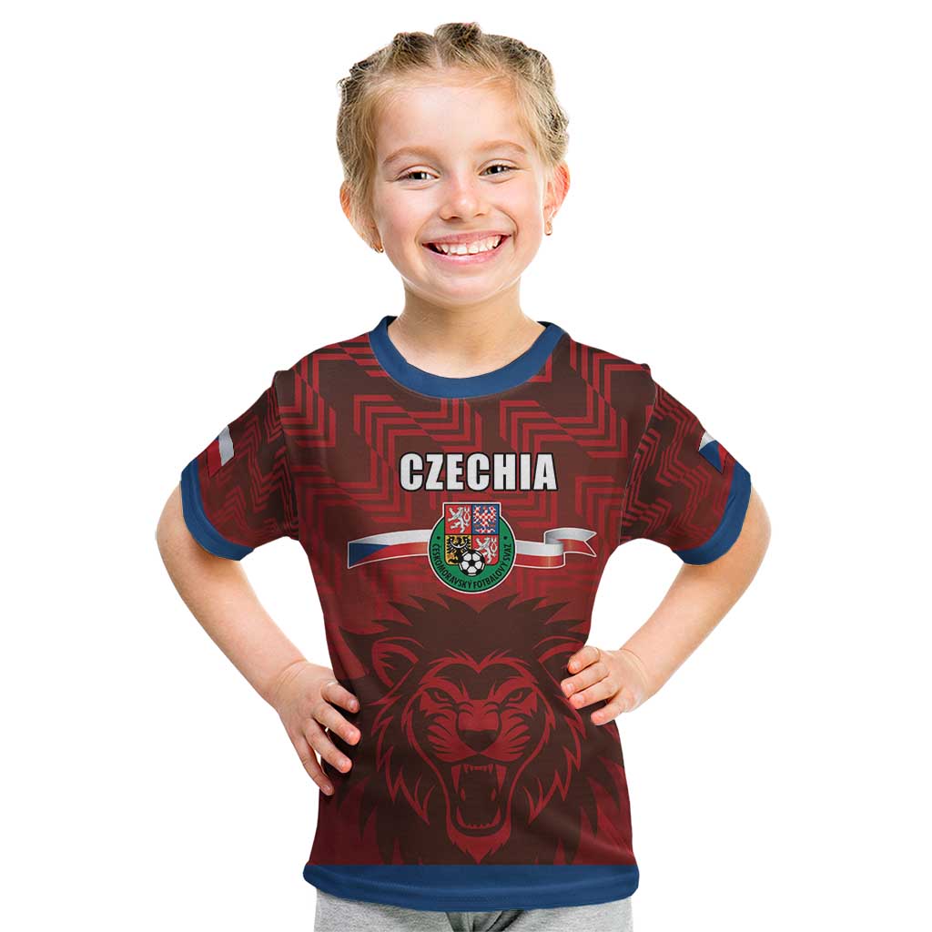 Czech Republic Football Custom Kid T Shirt Sporty Style