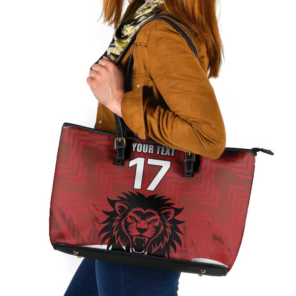 Czech Republic Football Custom Leather Tote Bag Sporty Style