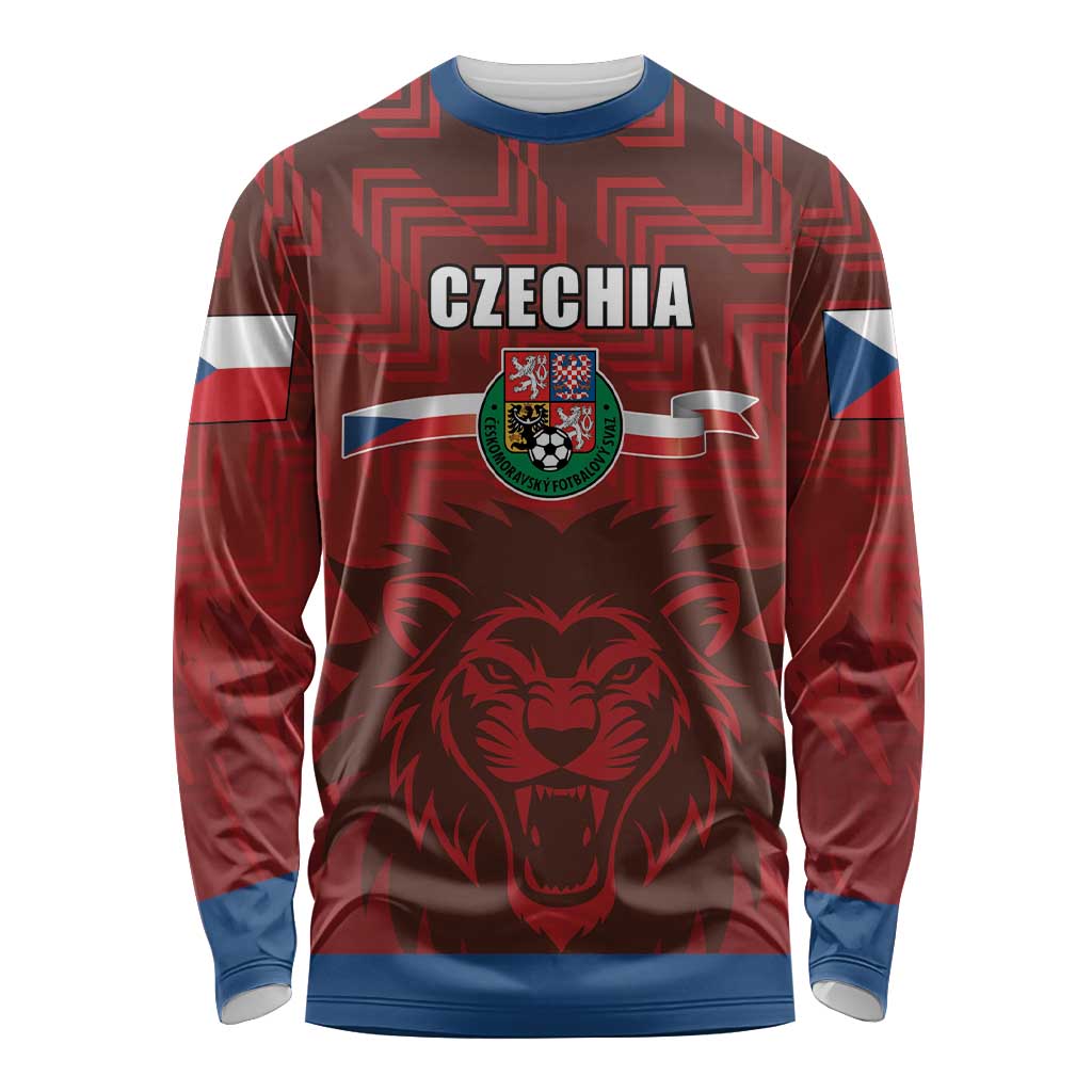 Czech Republic Football Custom Long Sleeve Shirt Sporty Style