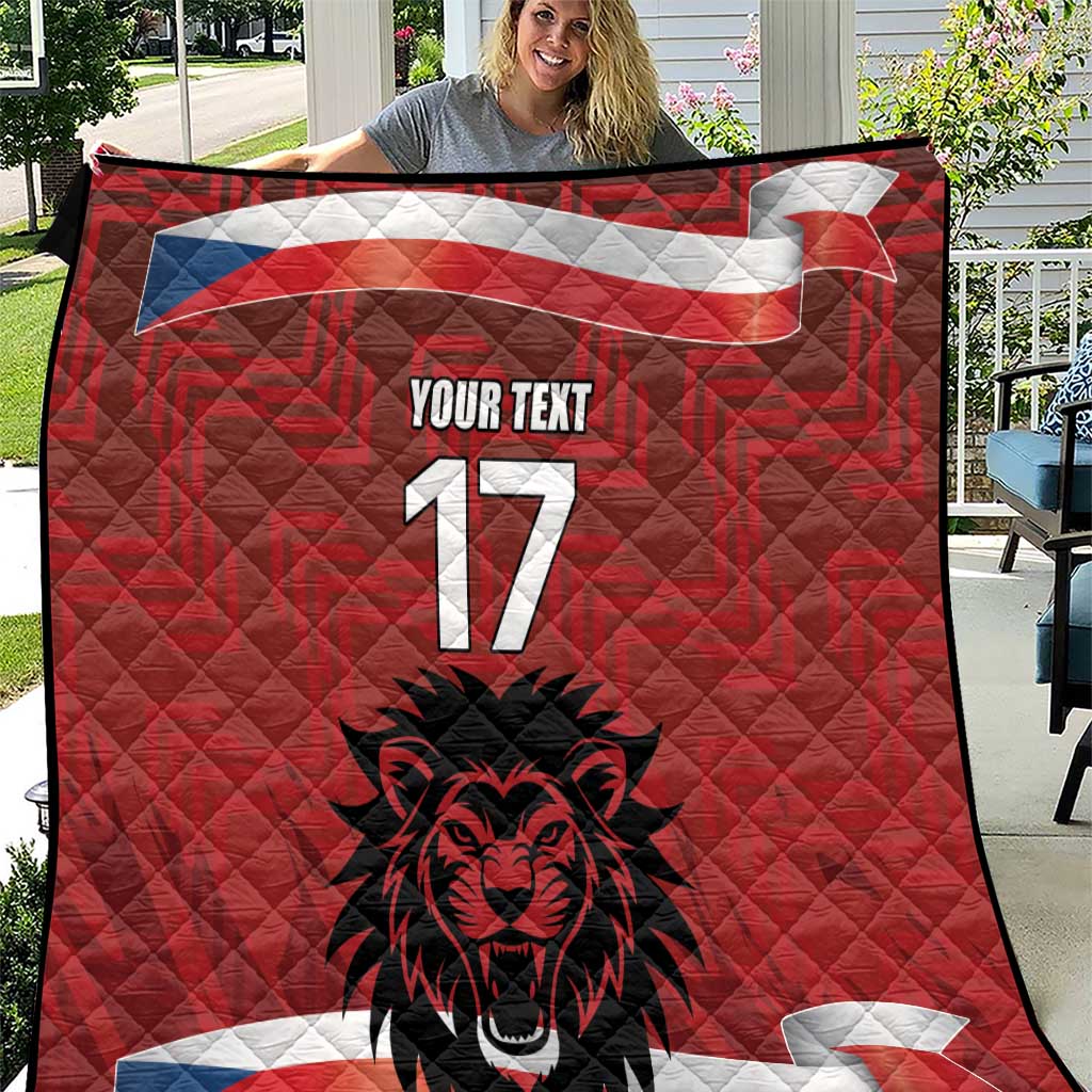 Czech Republic Football Custom Quilt Sporty Style LT17 - Wonder Print Shop