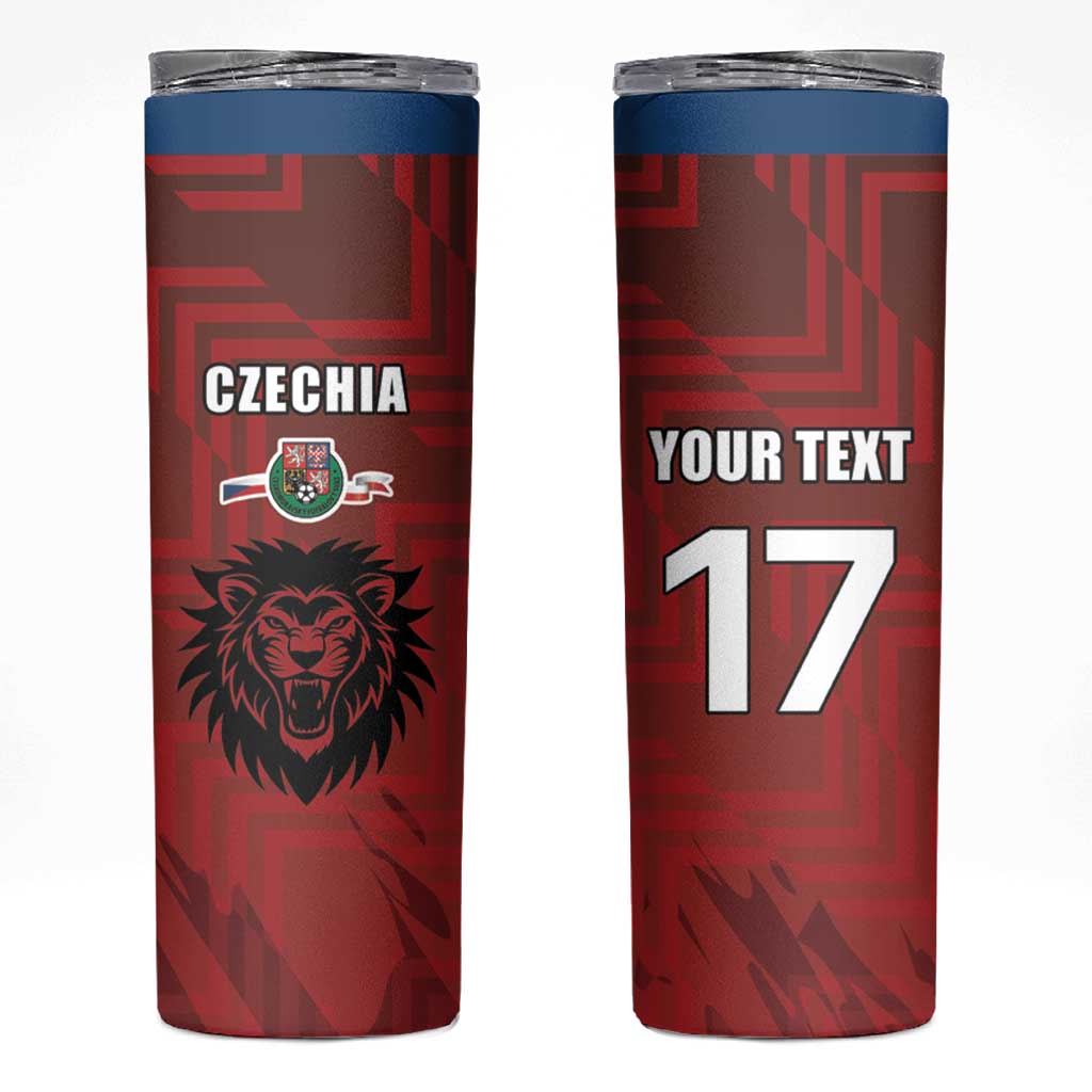 Czech Republic Football Custom Skinny Tumbler LT17 - Wonder Print Shop