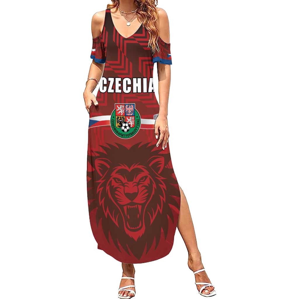 Czech Republic Football Custom Summer Maxi Dress Sporty Style LT17 - Wonder Print Shop