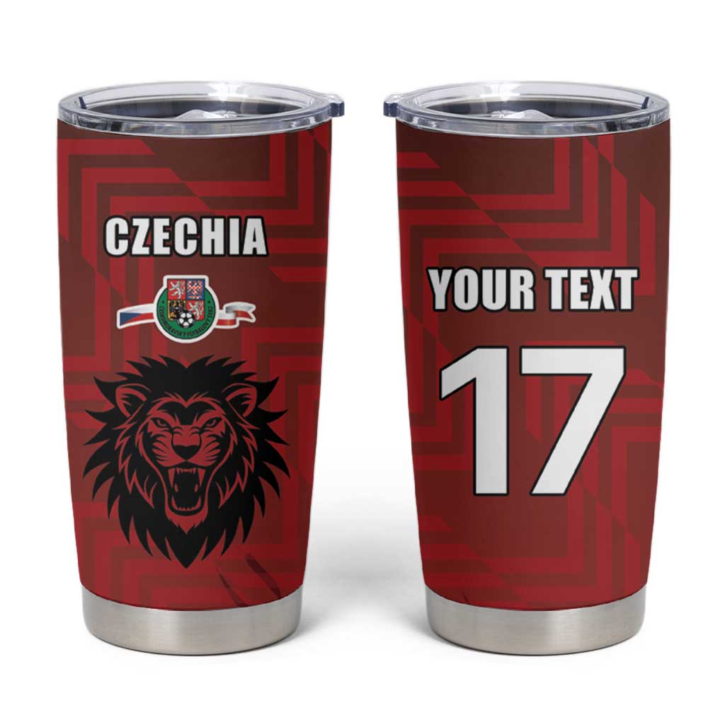 Czech Republic Football Custom Tumbler Cup LT17 - Wonder Print Shop