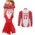 Czech Republic Ice Hockey Custom Couples Matching Mermaid Dress and Long Sleeve Button Shirt Flag Style