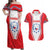 Czech Republic Ice Hockey Custom Couples Matching Off Shoulder Maxi Dress and Hawaiian Shirt Flag Style