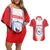 Czech Republic Ice Hockey Custom Couples Matching Off Shoulder Short Dress and Hawaiian Shirt Flag Style