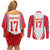 Czech Republic Ice Hockey Custom Couples Matching Off Shoulder Short Dress and Long Sleeve Button Shirt Flag Style