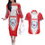 Czech Republic Ice Hockey Custom Couples Matching Off The Shoulder Long Sleeve Dress and Hawaiian Shirt Flag Style