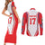 Czech Republic Ice Hockey Custom Couples Matching Short Sleeve Bodycon Dress and Long Sleeve Button Shirt Flag Style