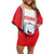 Czech Republic Ice Hockey Custom Family Matching Off Shoulder Short Dress and Hawaiian Shirt Flag Style